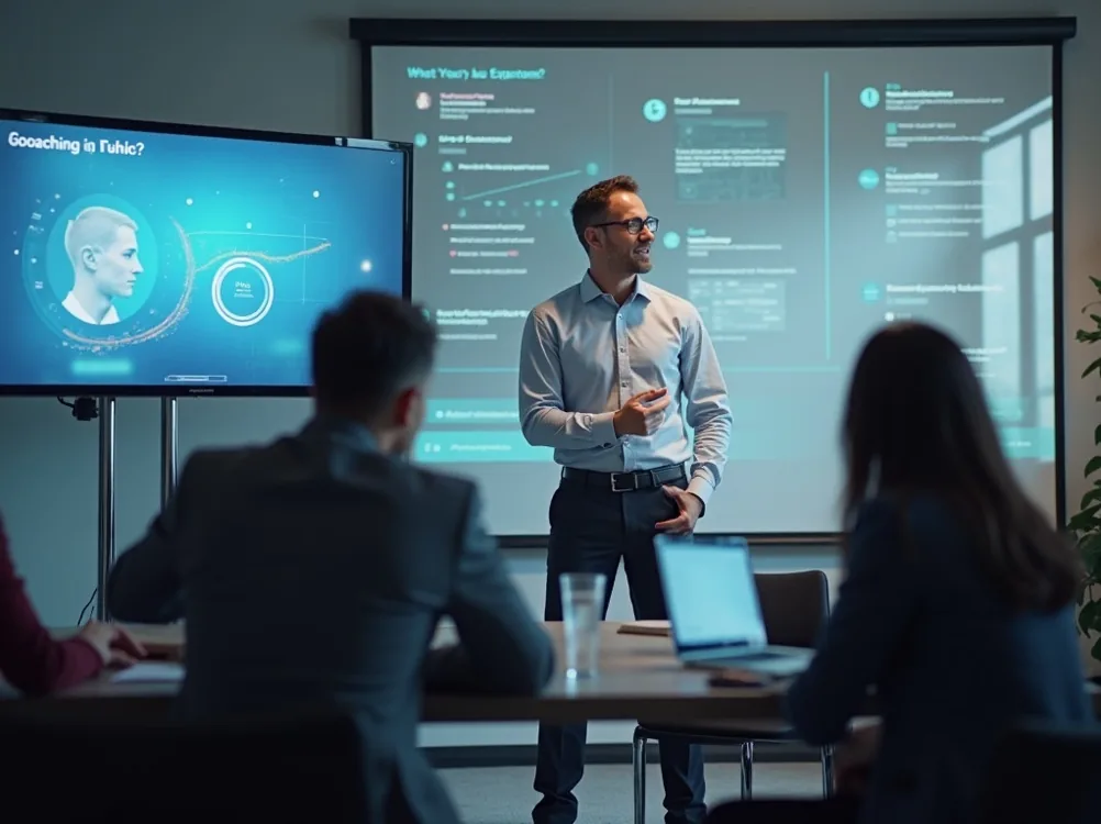 Professional coaching session in corporate environment