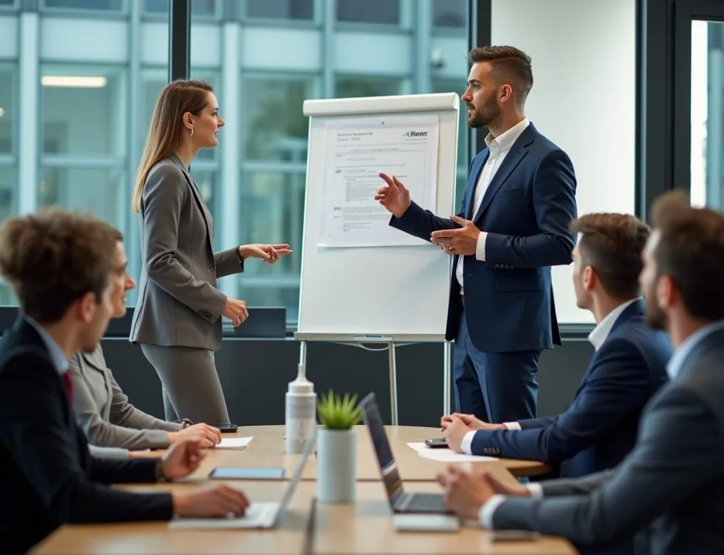 Productivity training session with business professionals