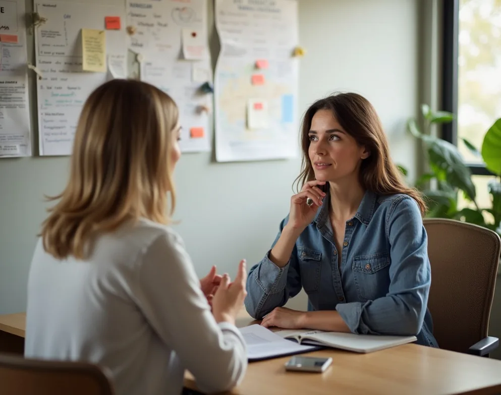Stress management coaching in wellness office space